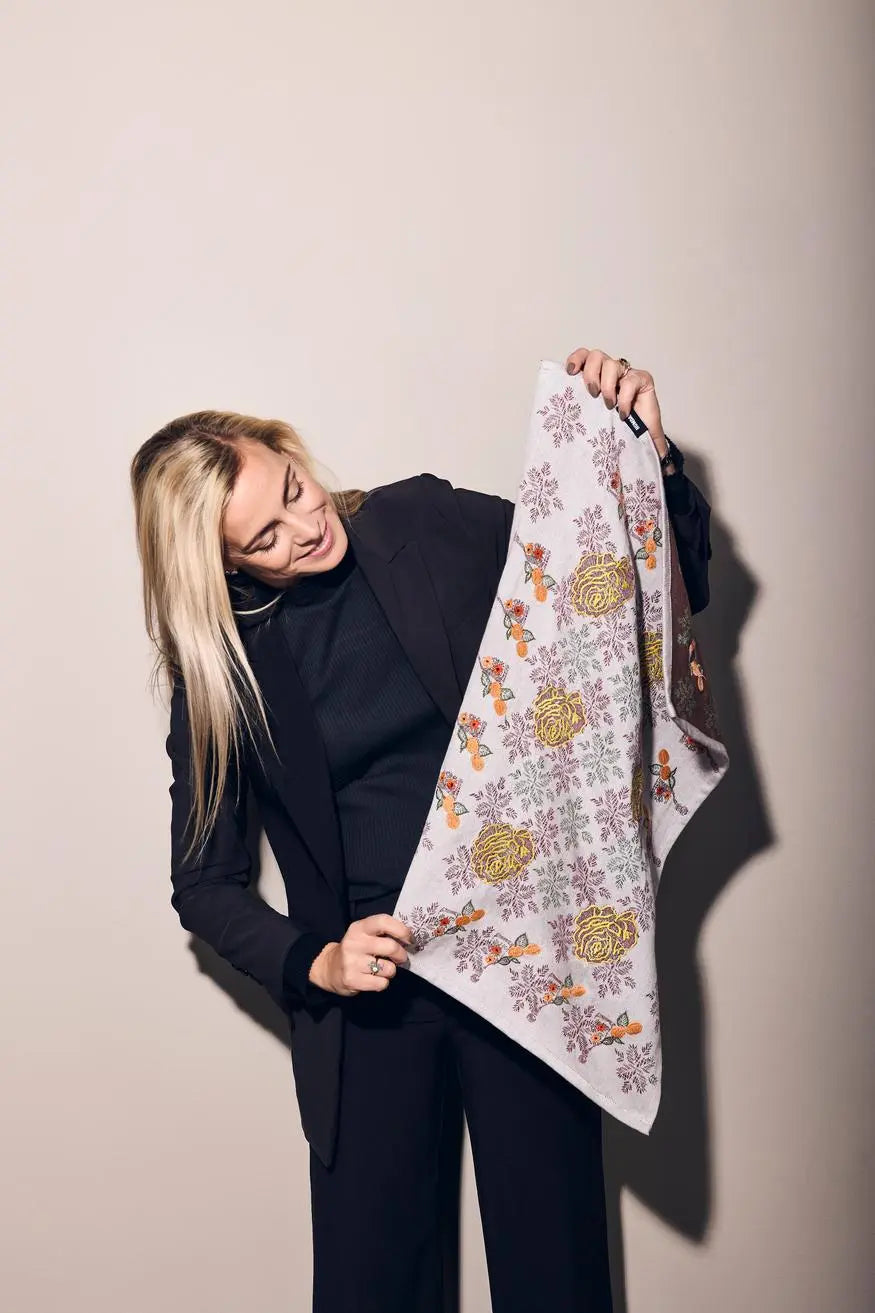 HUMDAKIN Jacquard & Embroidery Organic Tea Towel Organic Textiles 248 Magnificence